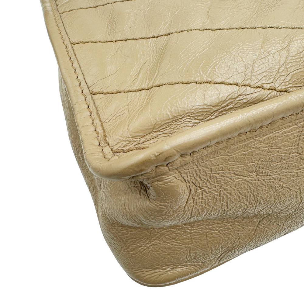 SAINT LAURENT Niki Chain Shoulder Bag Leather Beige - Picture 8 of 11